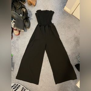 Black Strapless Jumpsuit